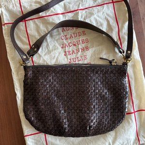 Clare V Moyen Messenger Woven Tobacco